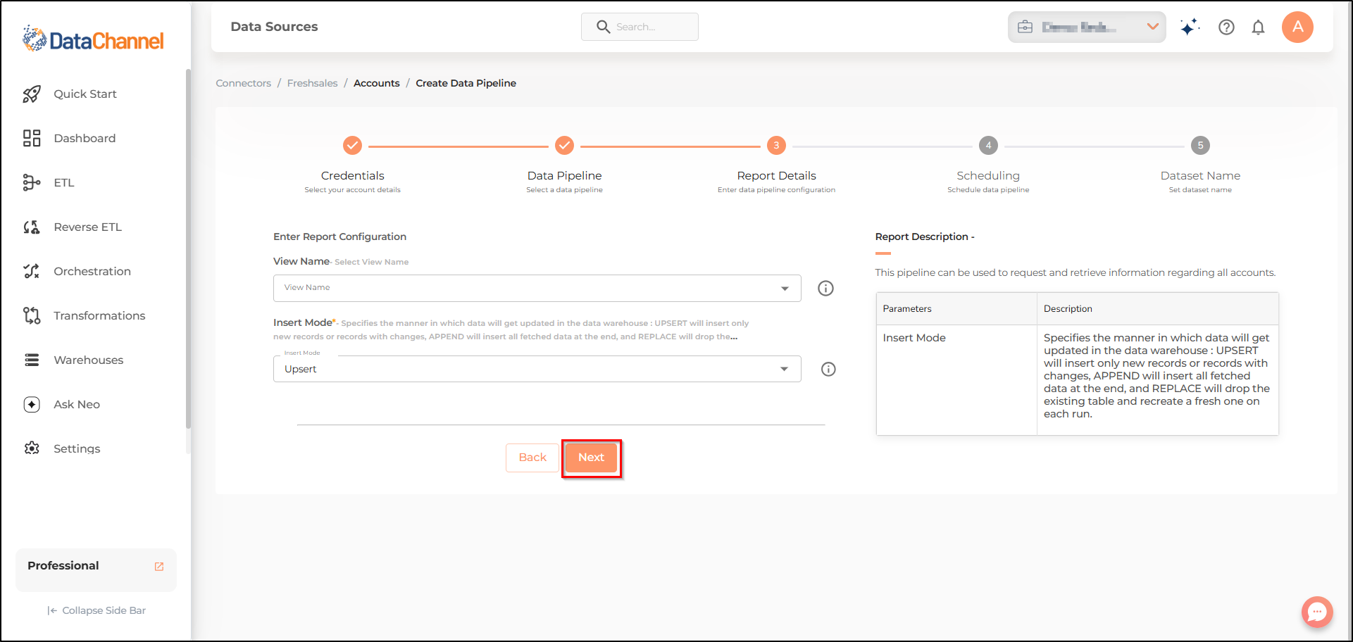 freshsales accounts config