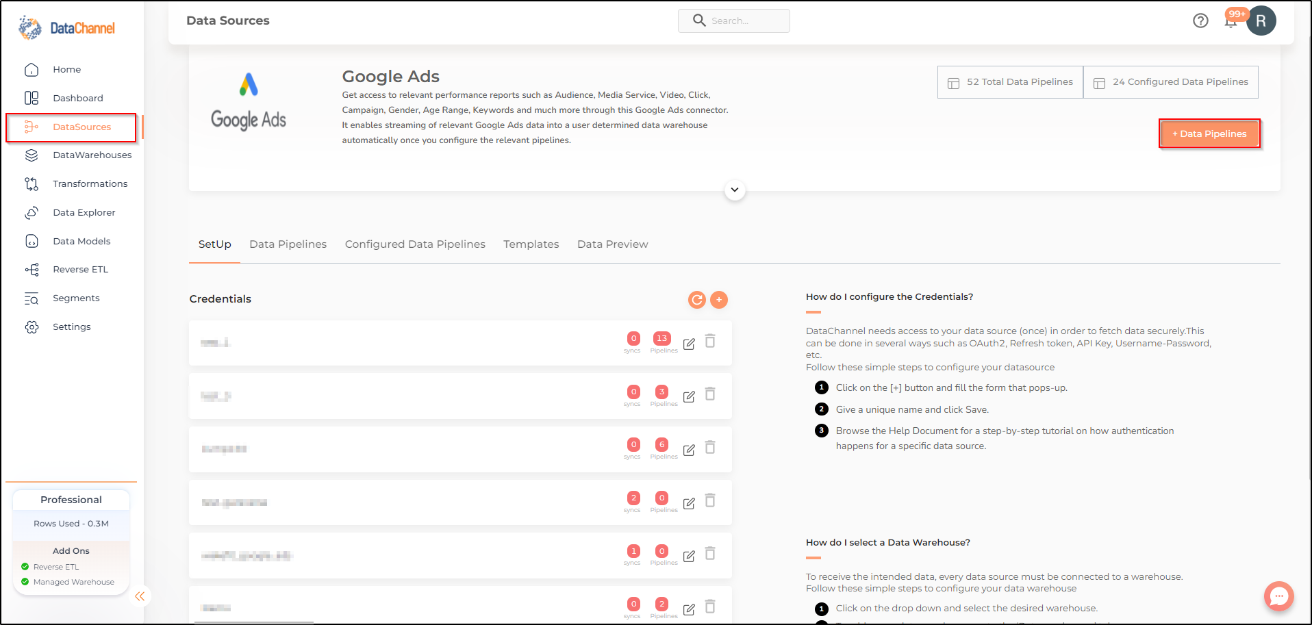 googleadsv2 data source detail
