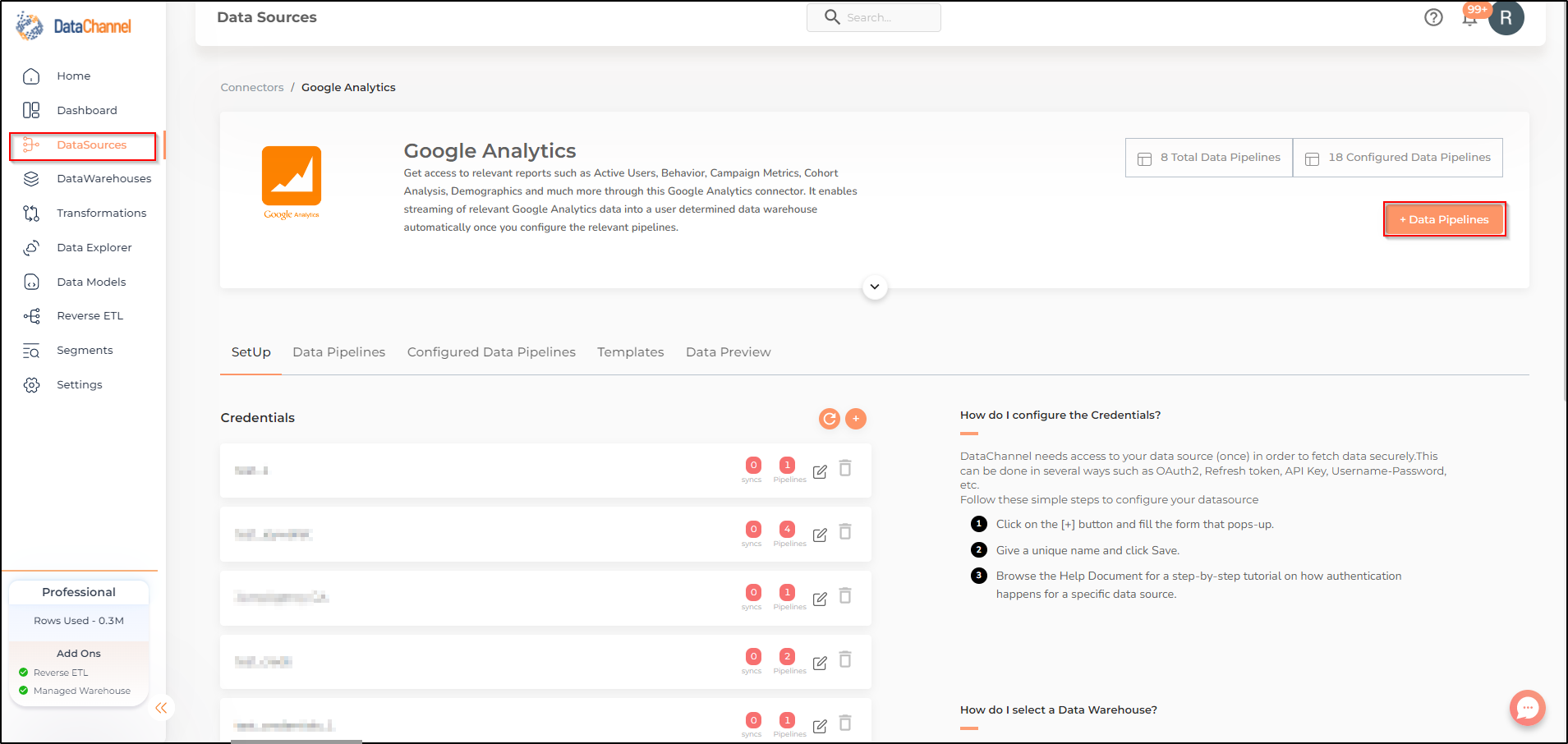 googleanalytics data source detail