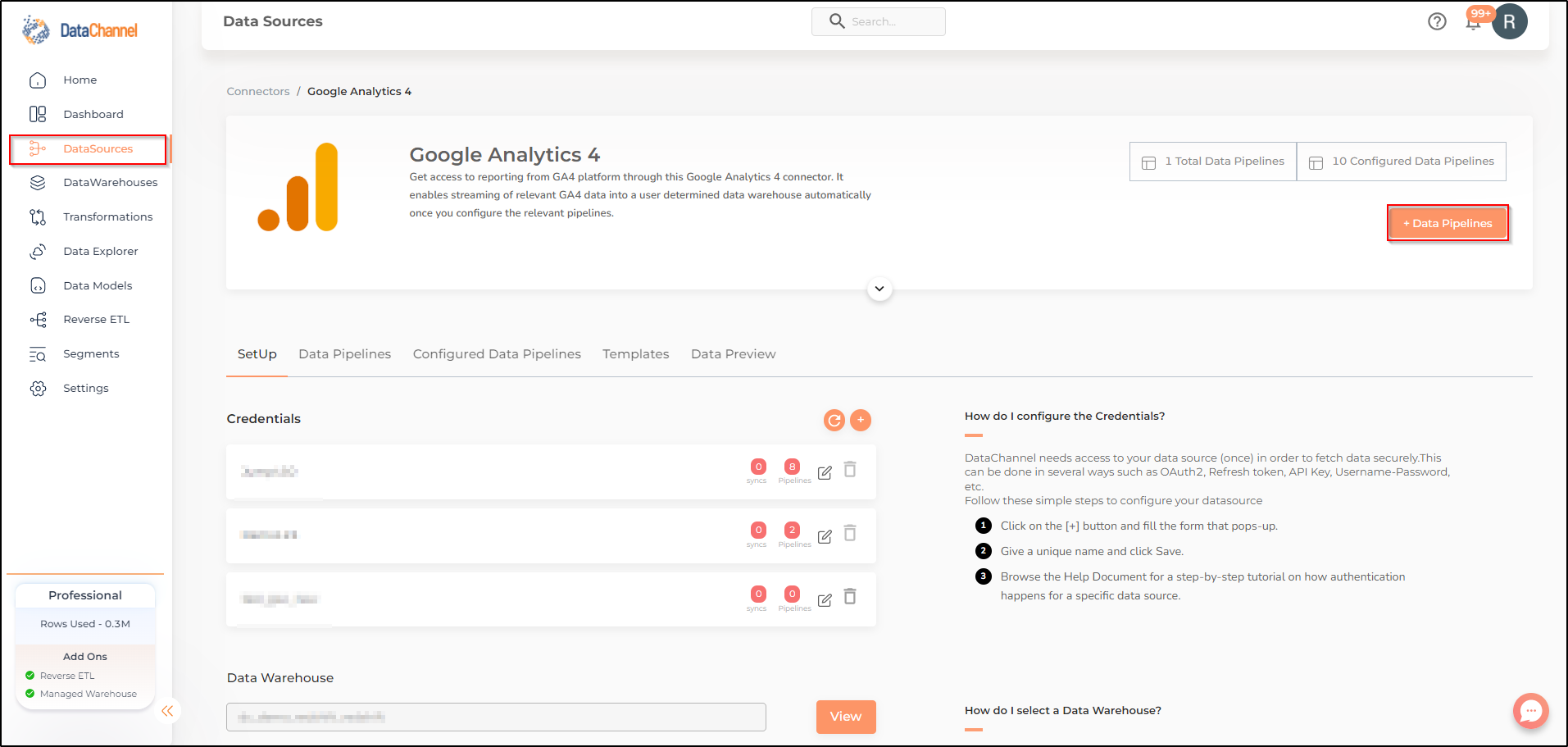 googleanalytics4 data source detail