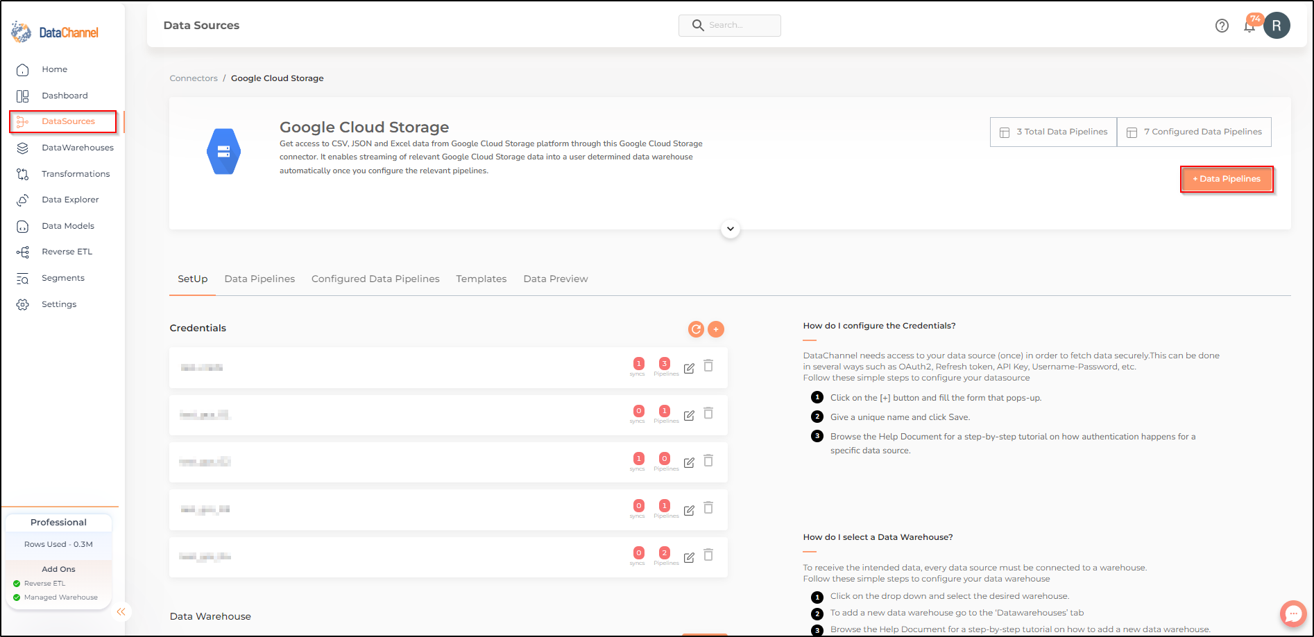 googlecloudstorage data source detail