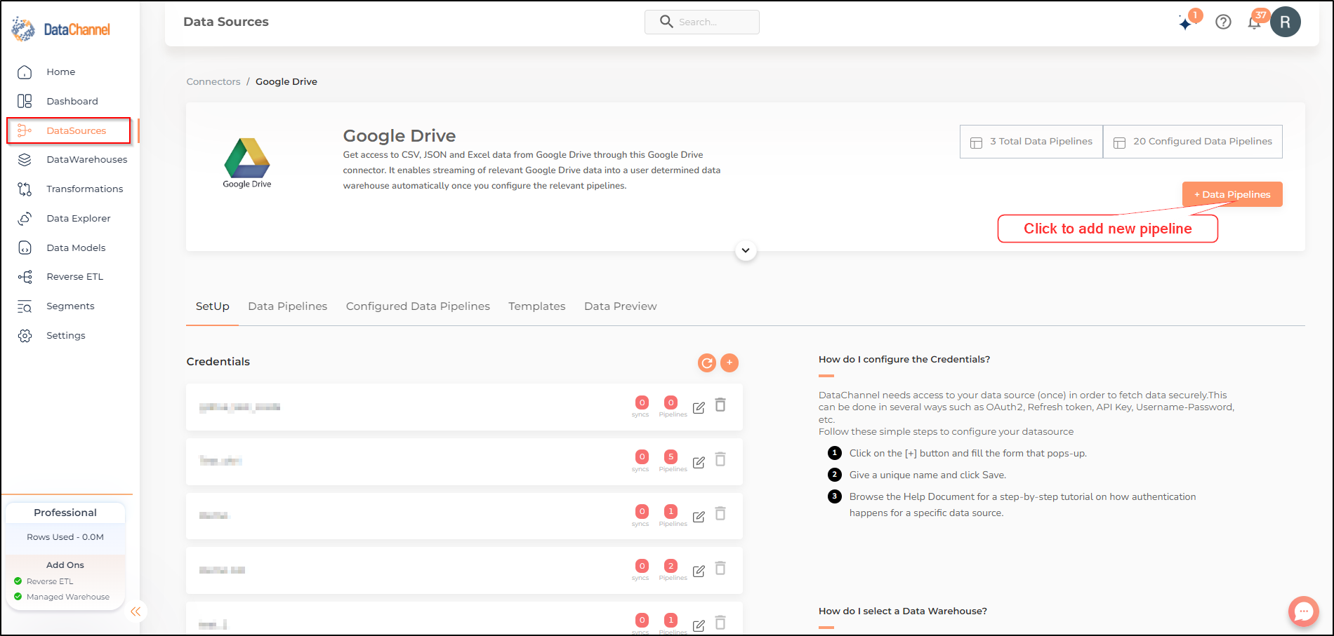 googledrive data source detail