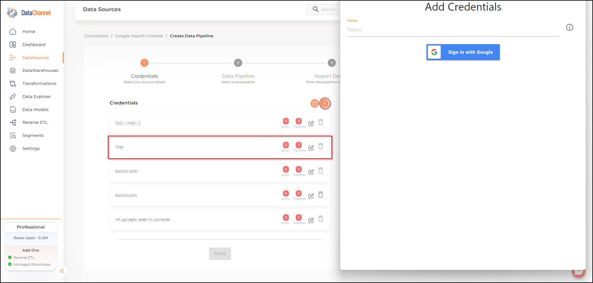 googlesearchconsole new creds
