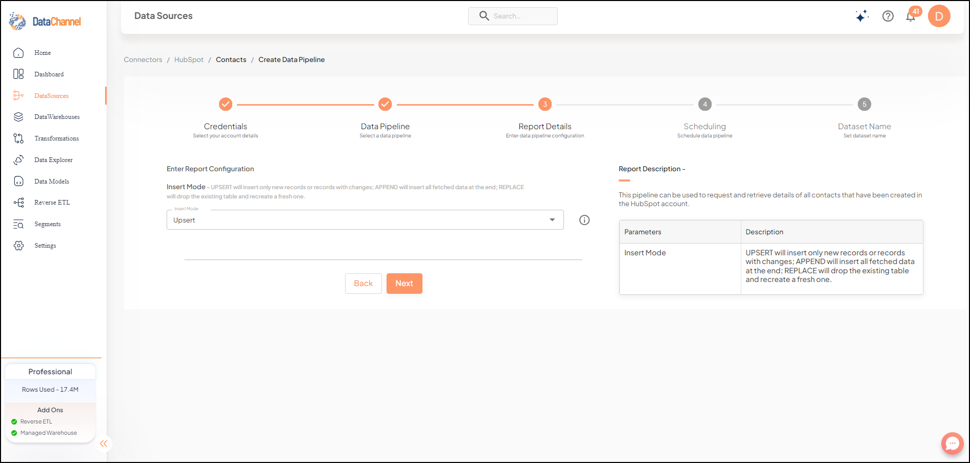hubspot contacts config