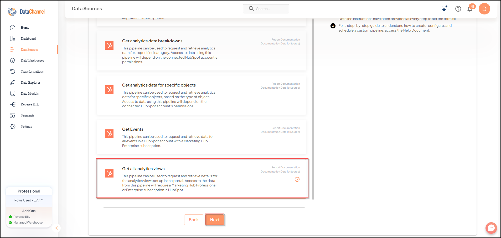 hubspot get all analytics views list