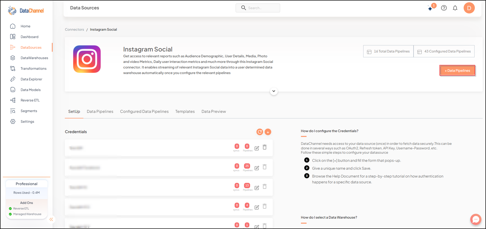 instagram social data source detail