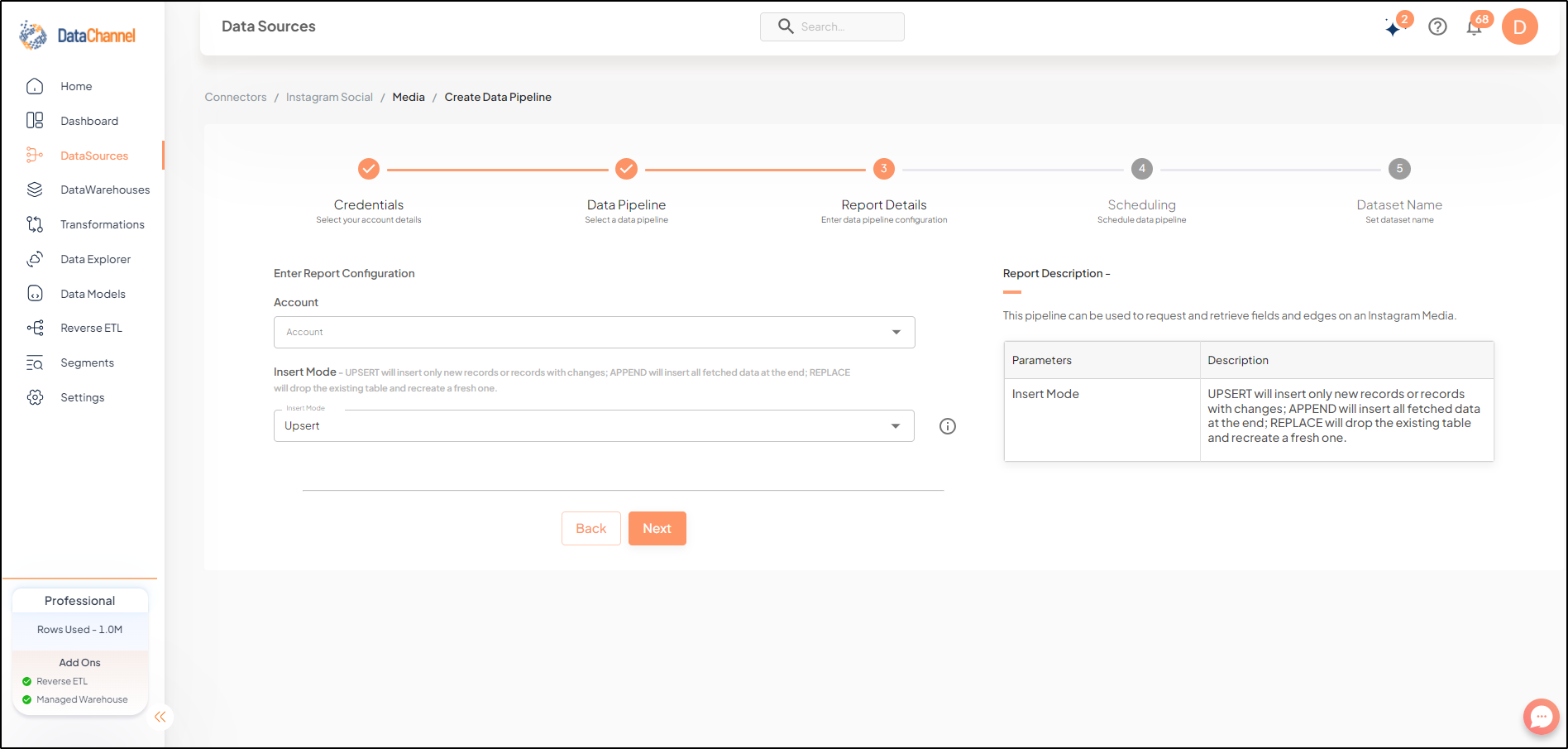 instagram social media config