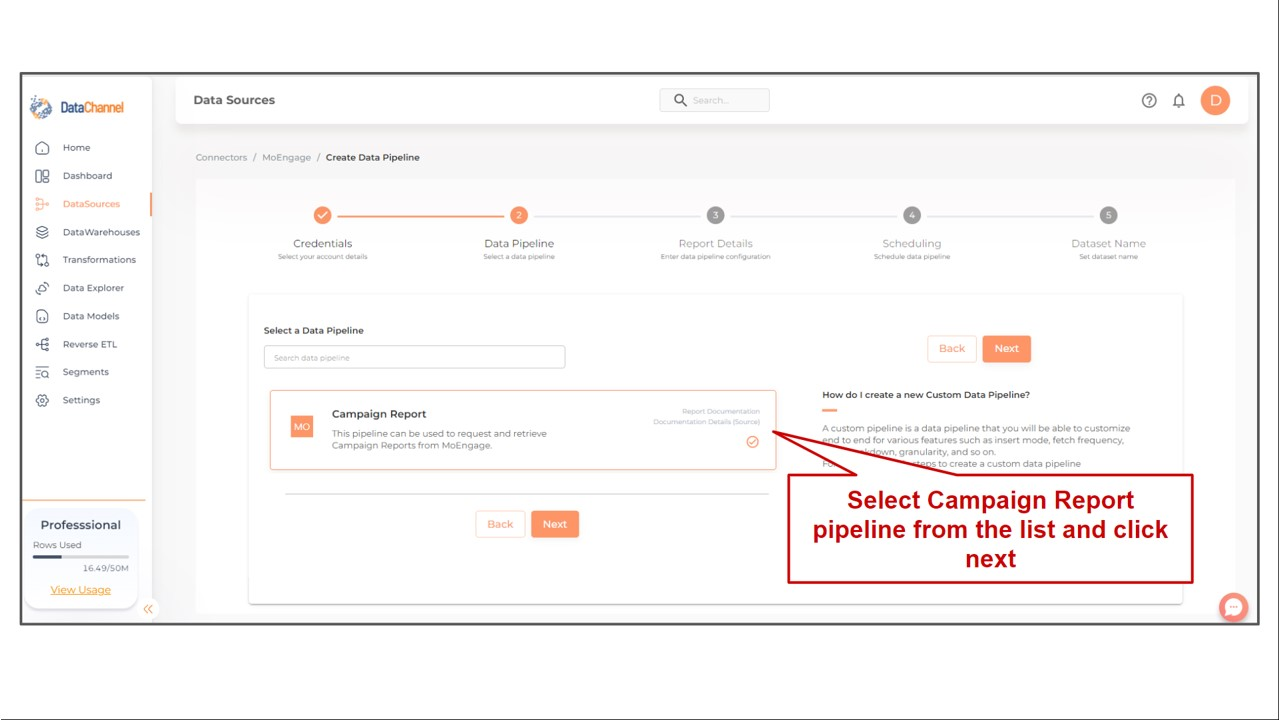 moengage fwd campaign report list