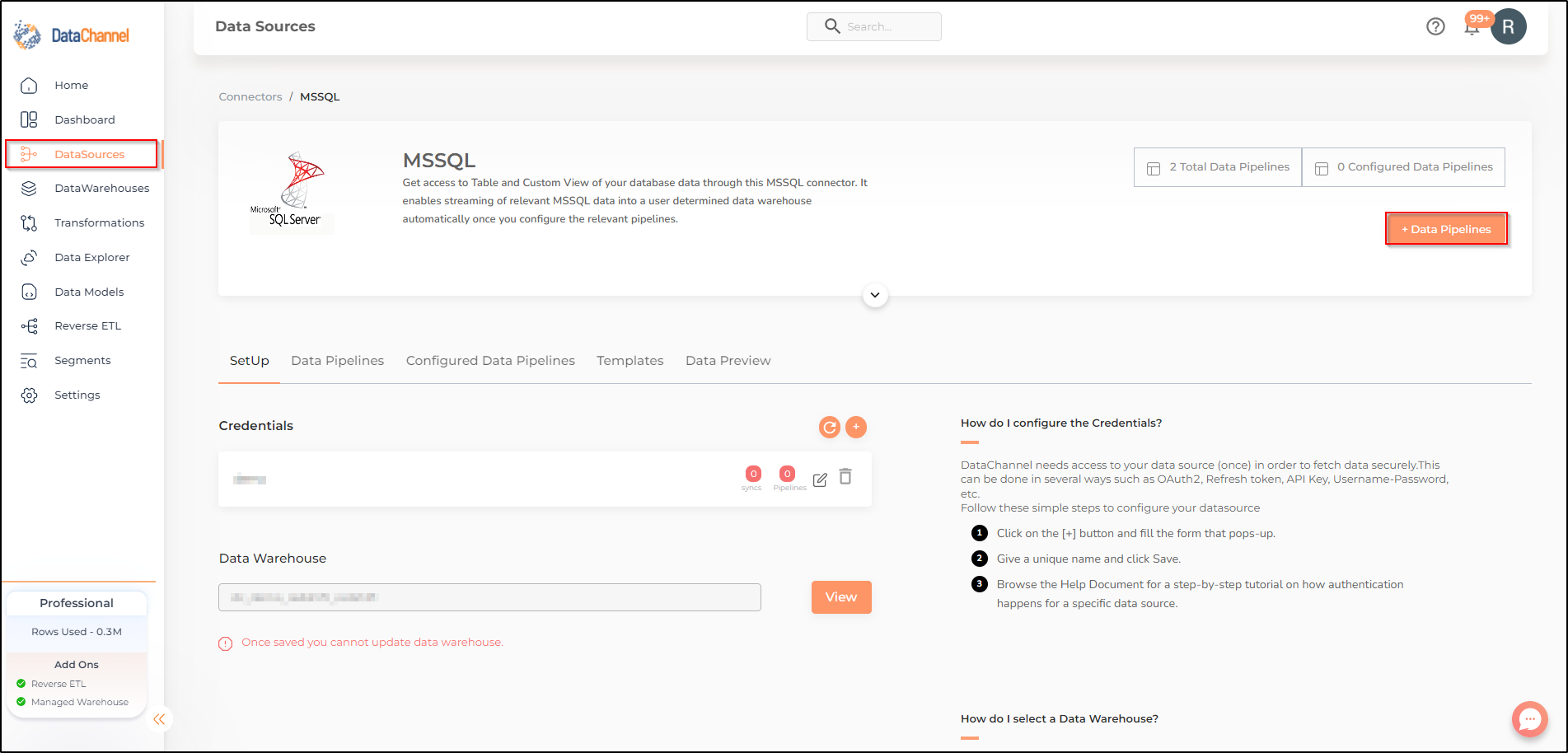 mssql data source detail