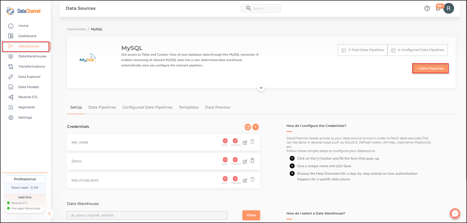 mysql data source detail