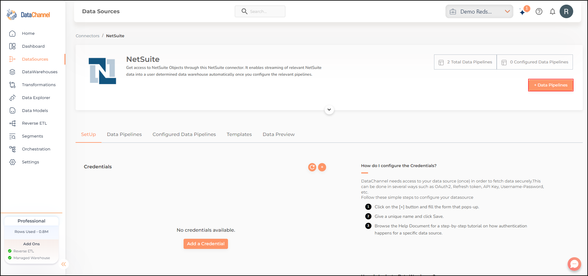 netsuite data source detail