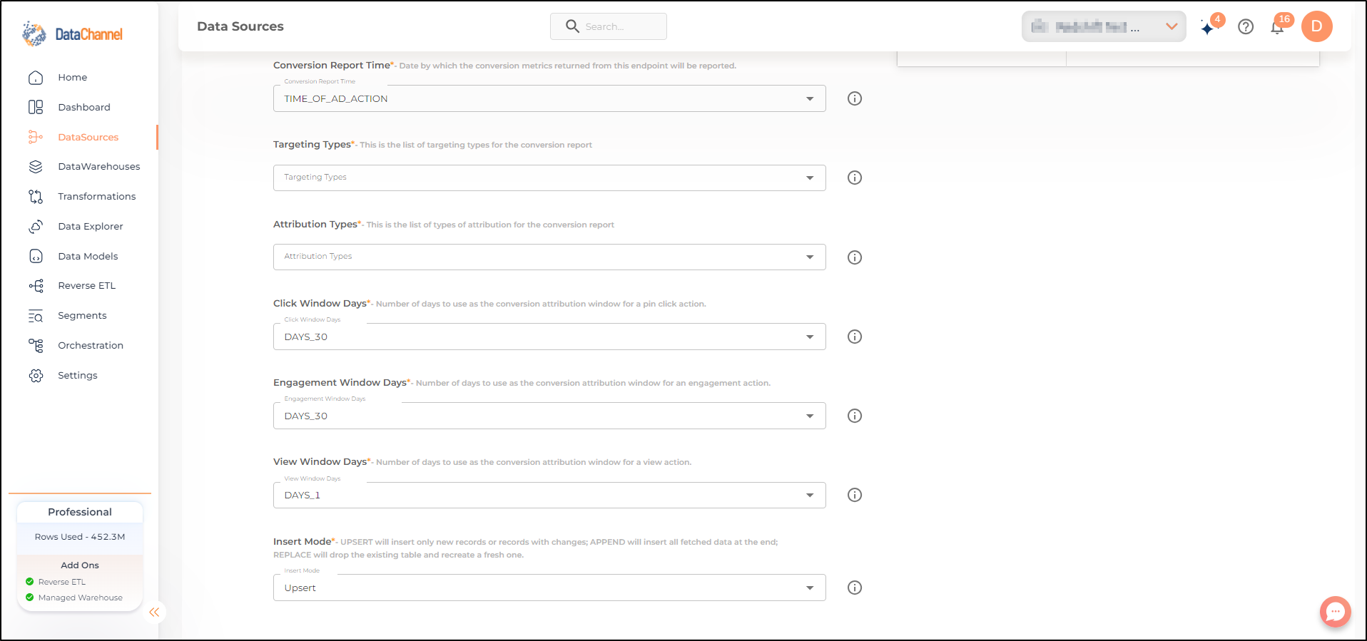 pinterest ad group hourly targeting performance report config 2