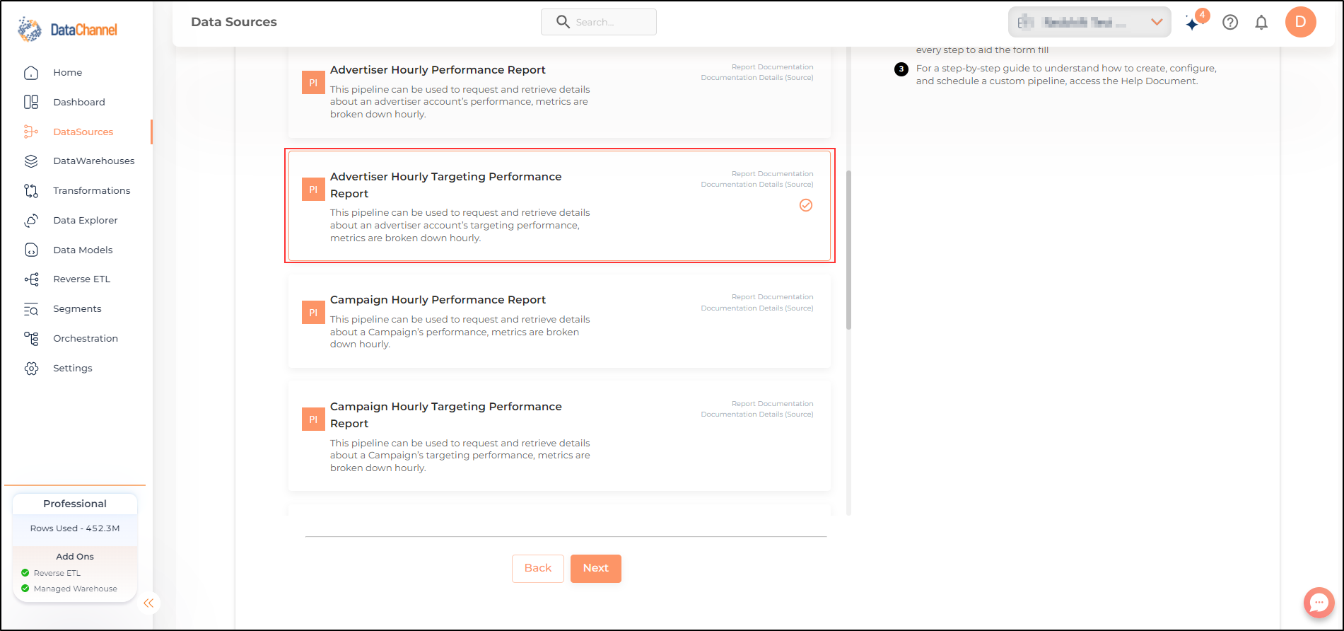pinterest advertiser hourly targeting performance report list