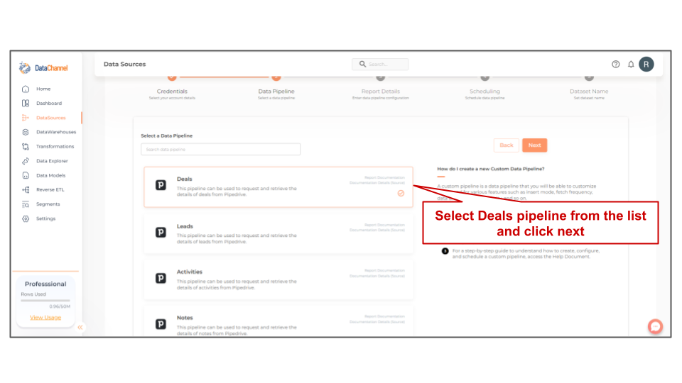 pipedrive deals list
