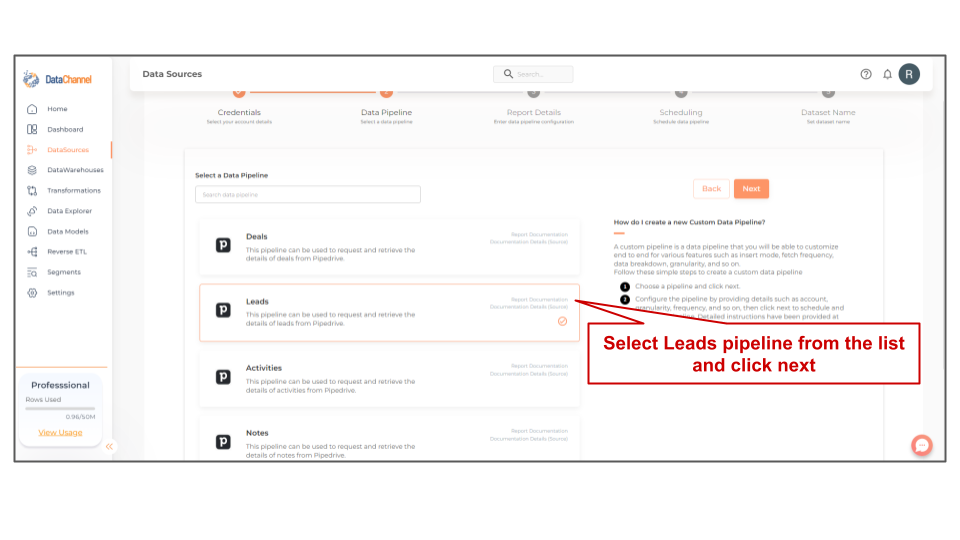 pipedrive leads list