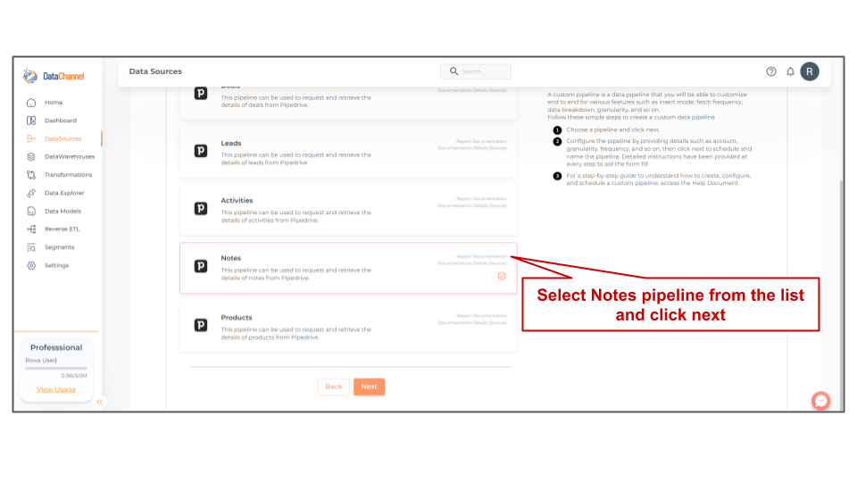 pipedrive notes list