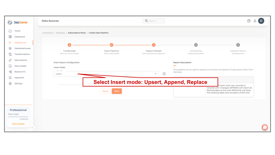 razorpay subscription plans config