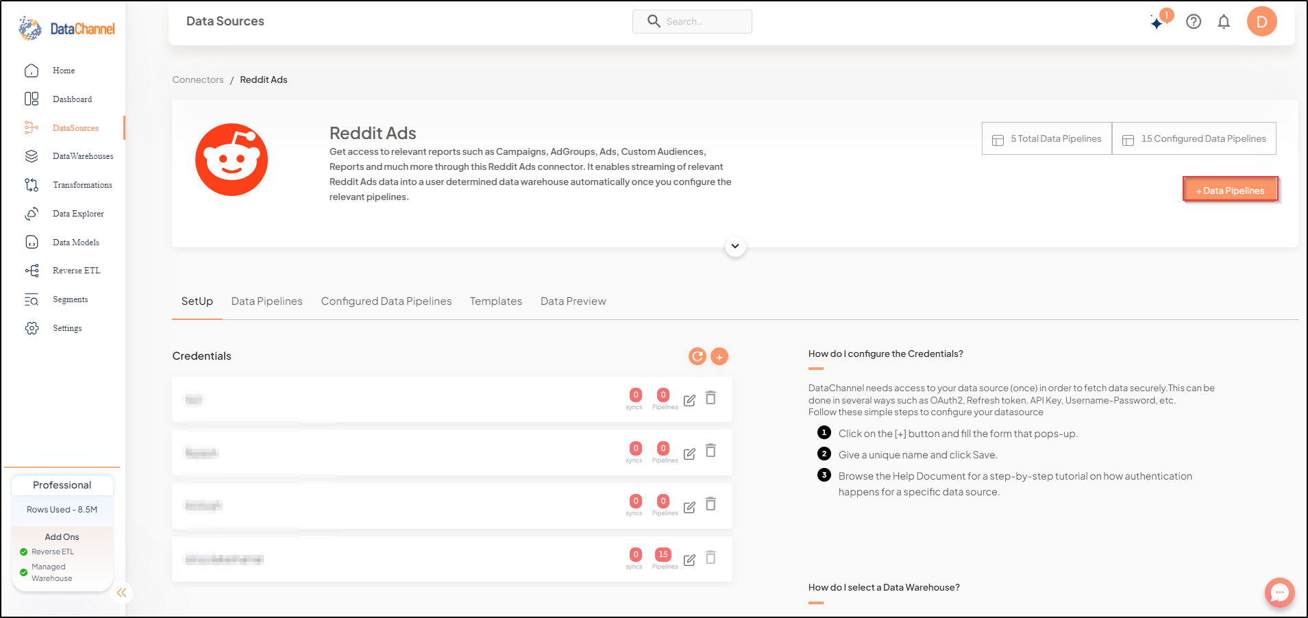 reddit ads data source detail