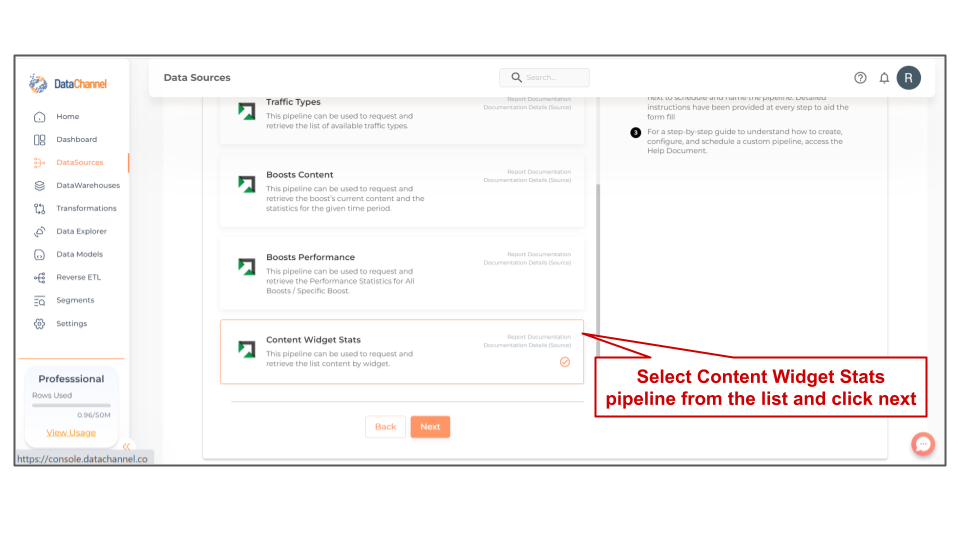 revcontent content widget stats list