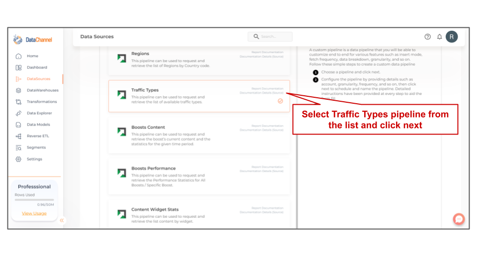revcontent traffic types list