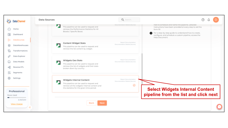 revcontent widgets internal content list