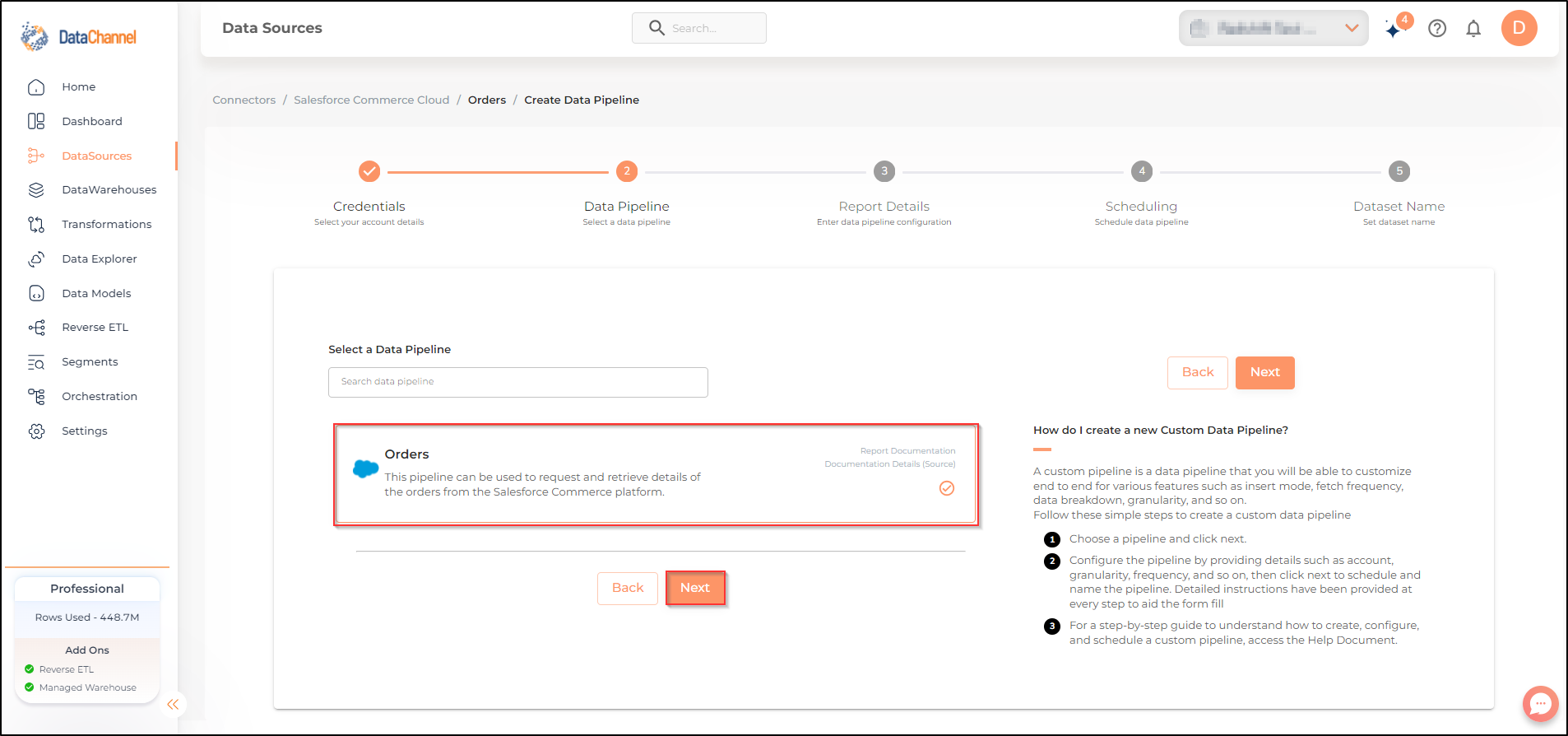 salesforce cc orders list