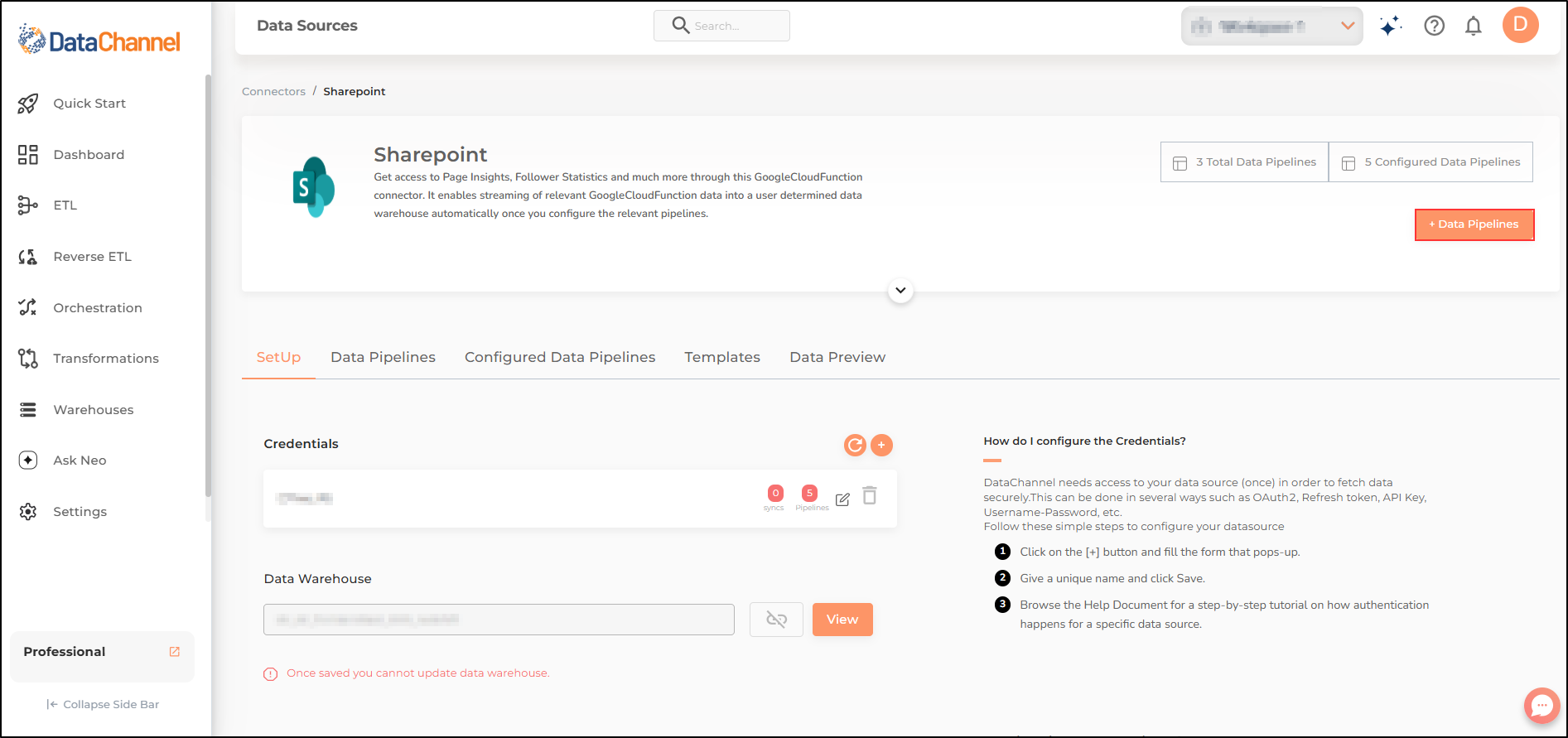 sharepoint data source detail