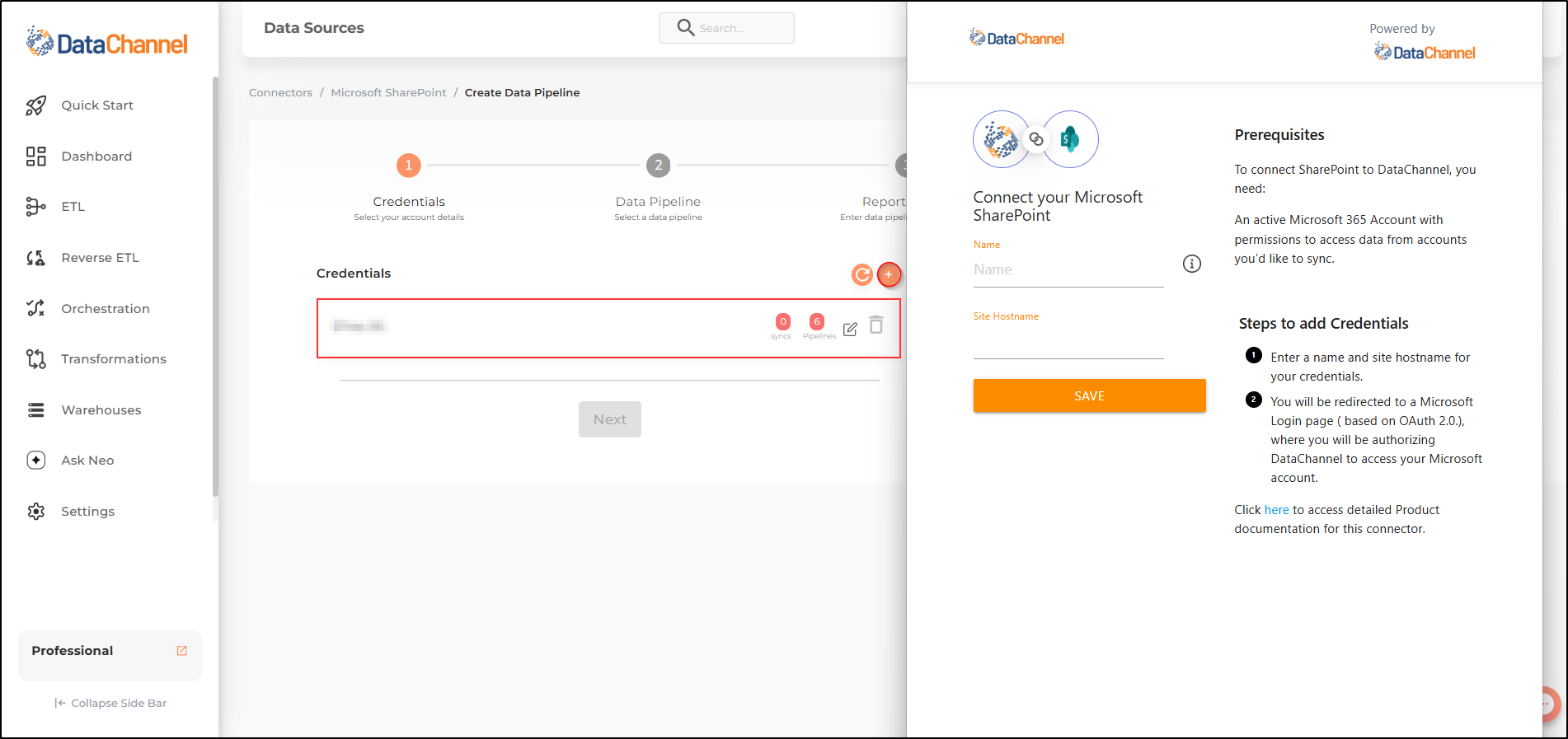 sharepoint new creds
