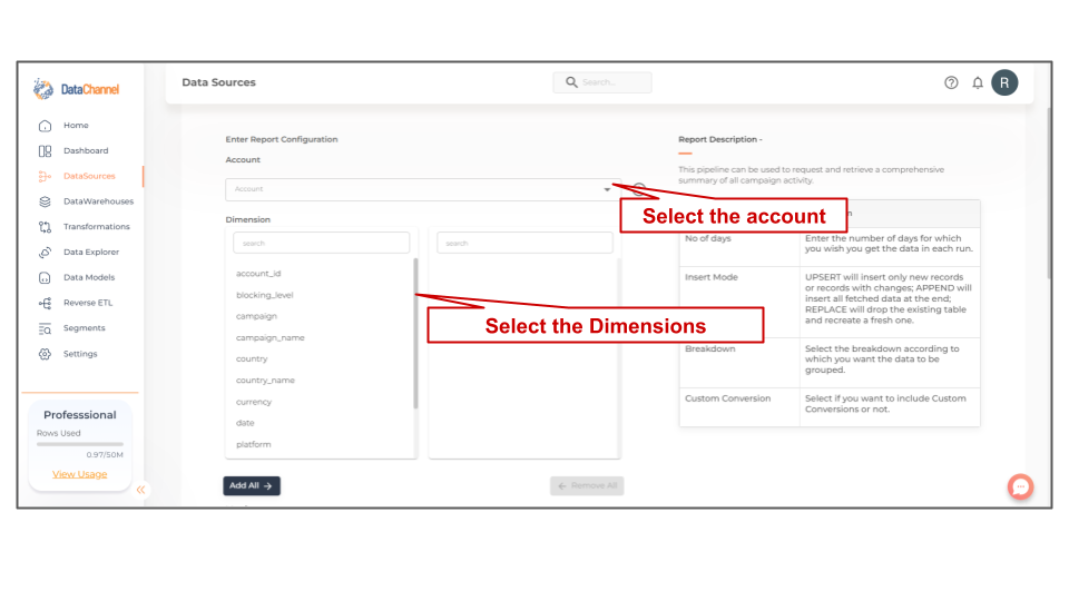 taboola ads campaign summary config one
