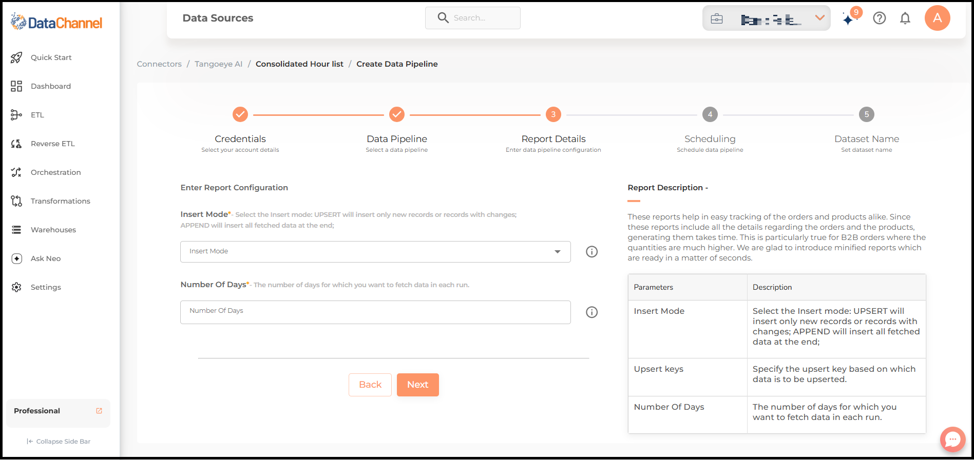 tangoeye ai consolidated hour list config