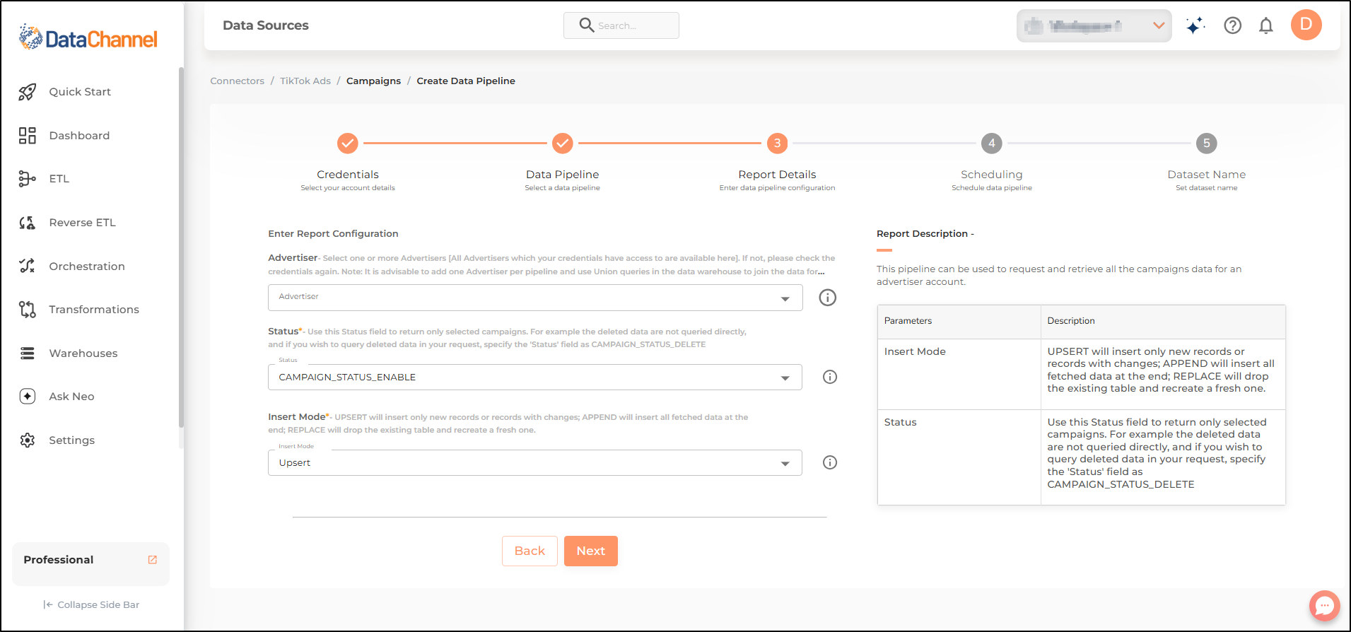 tiktok ads campaigns config