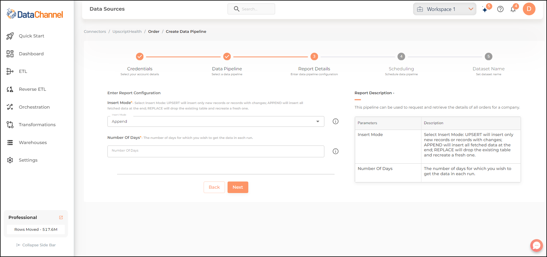 upscript health order config