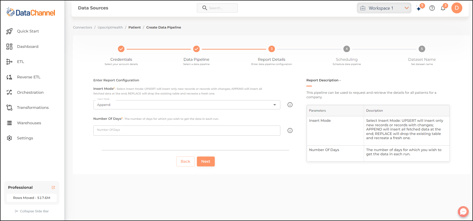 upscript health patient config