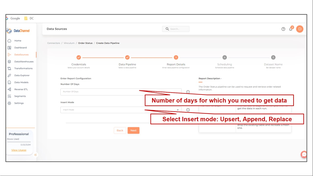 vinculum order status config