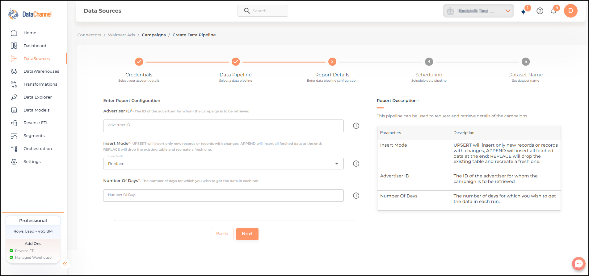 walmart ads campaigns config