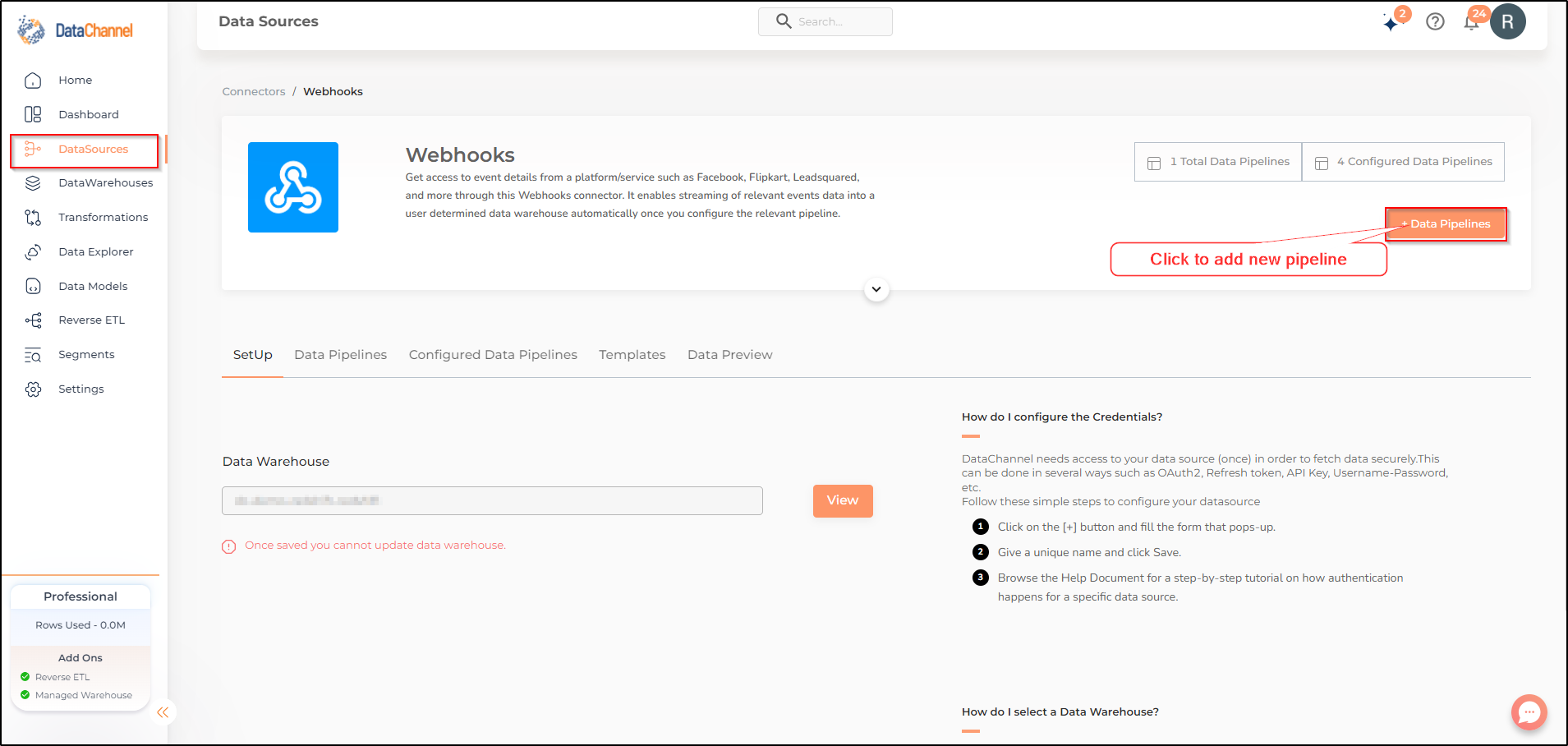 webhooks data source detail