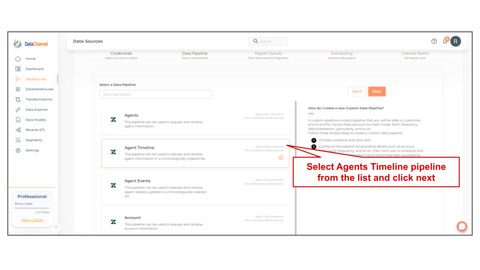 zendesk agents timeline list
