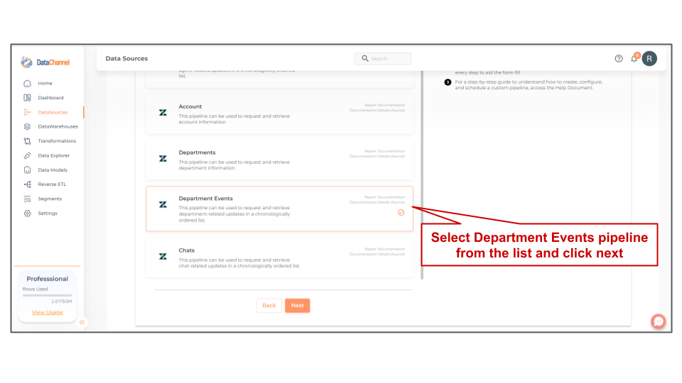 zendesk department events list