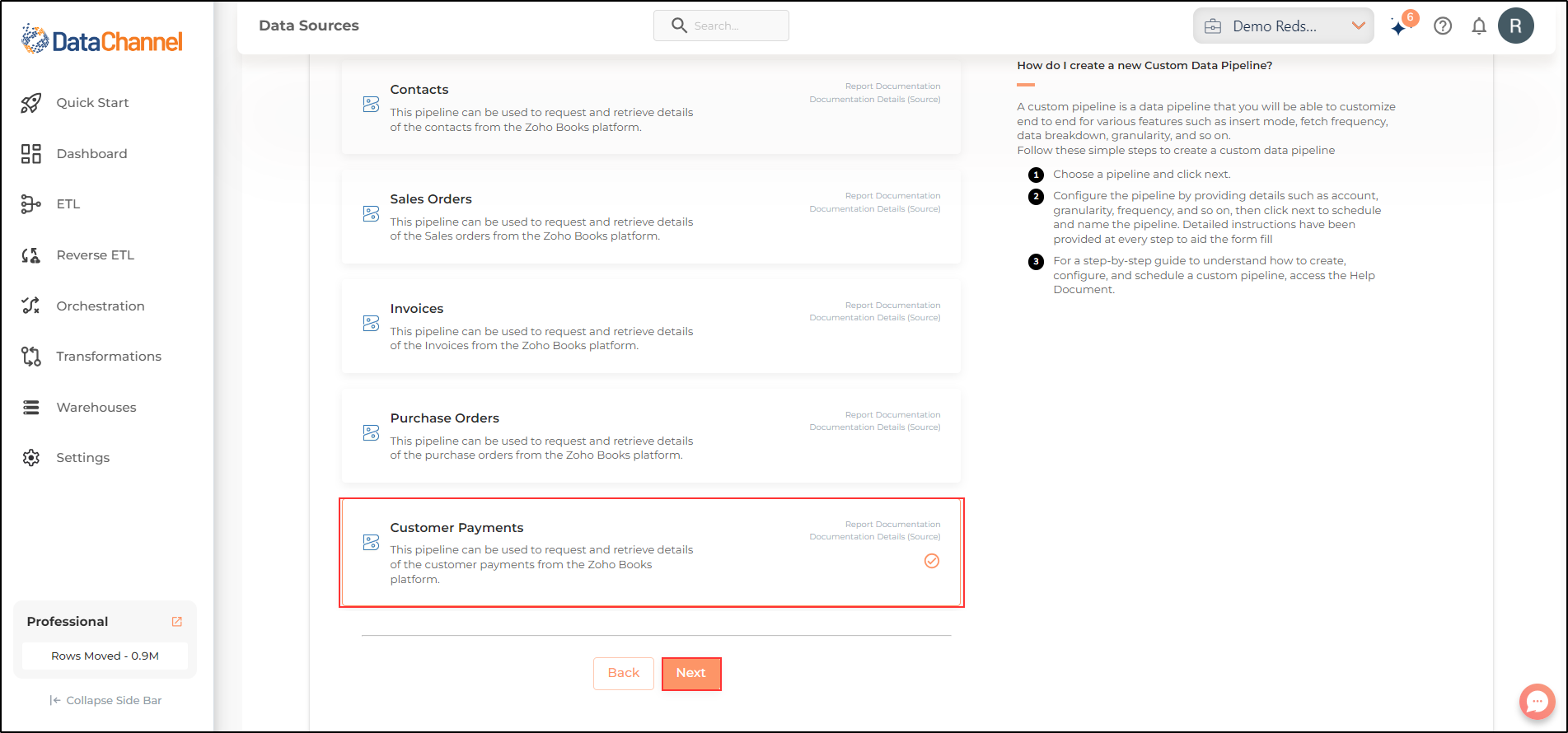 zoho books customer payments list