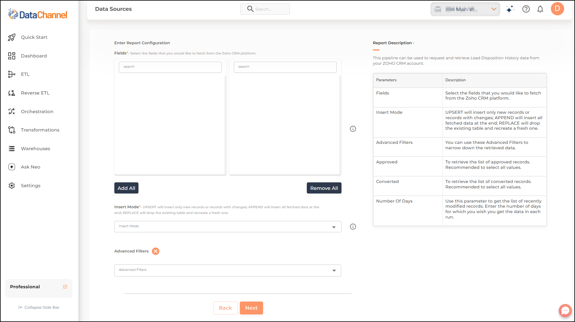 zoho crm lead disposition history config