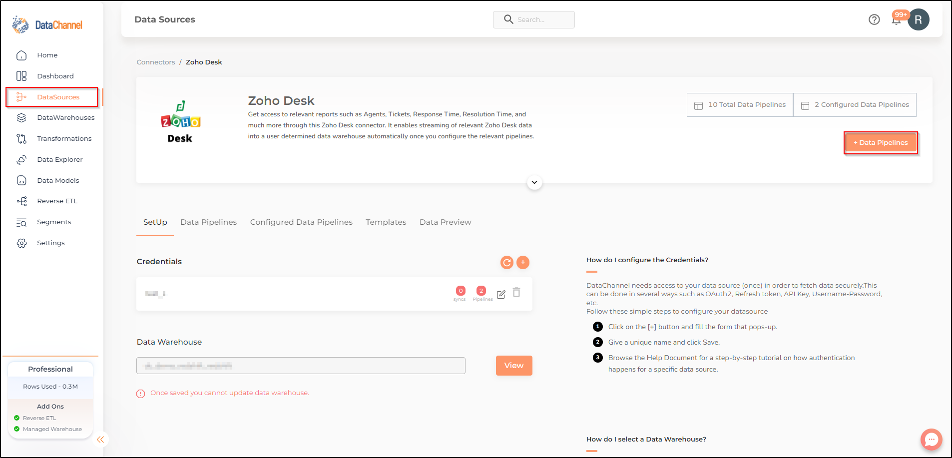 zohodesk data source detail