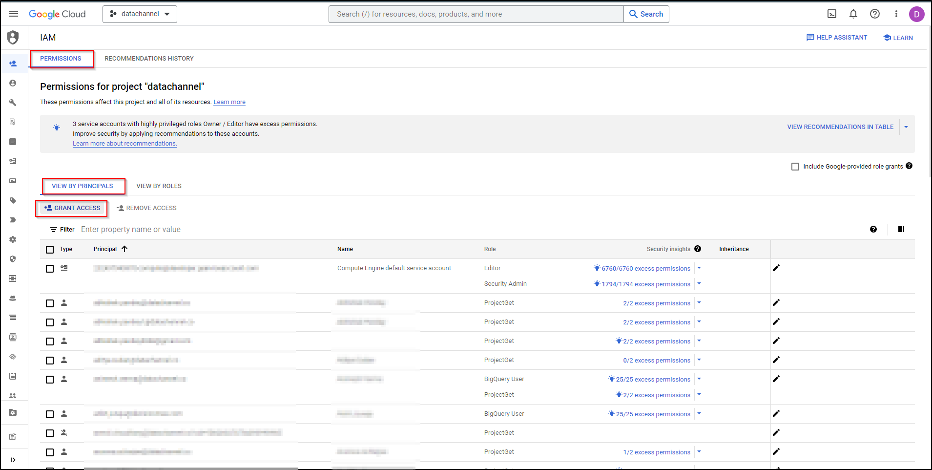 big query add principal 2