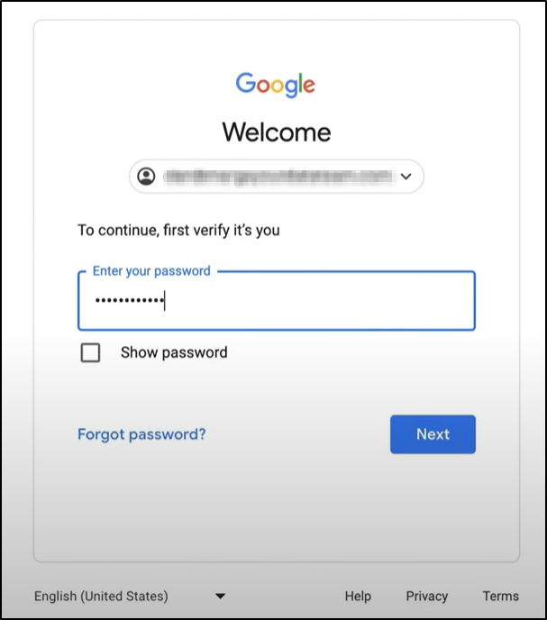 tableau big query enter password