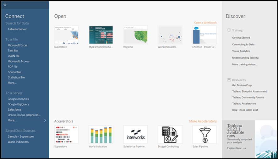 tableau homepage