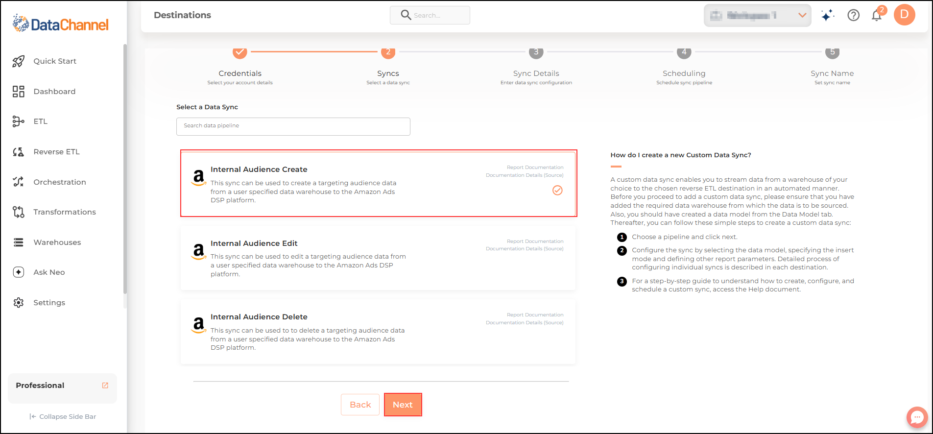amazon ads dsp reverse audience create list
