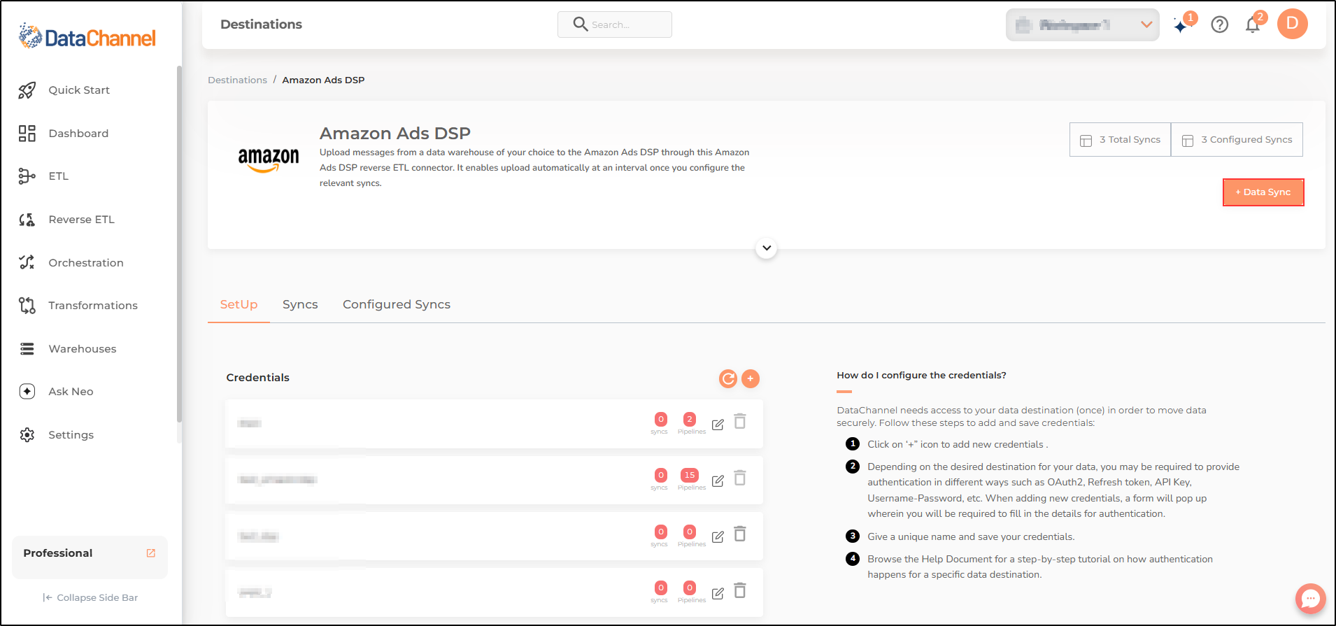 amazon ads dsp reverse data destination detail