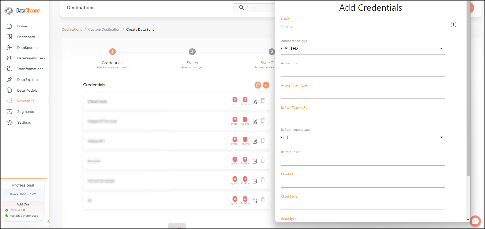 custom dest auth type oauth2