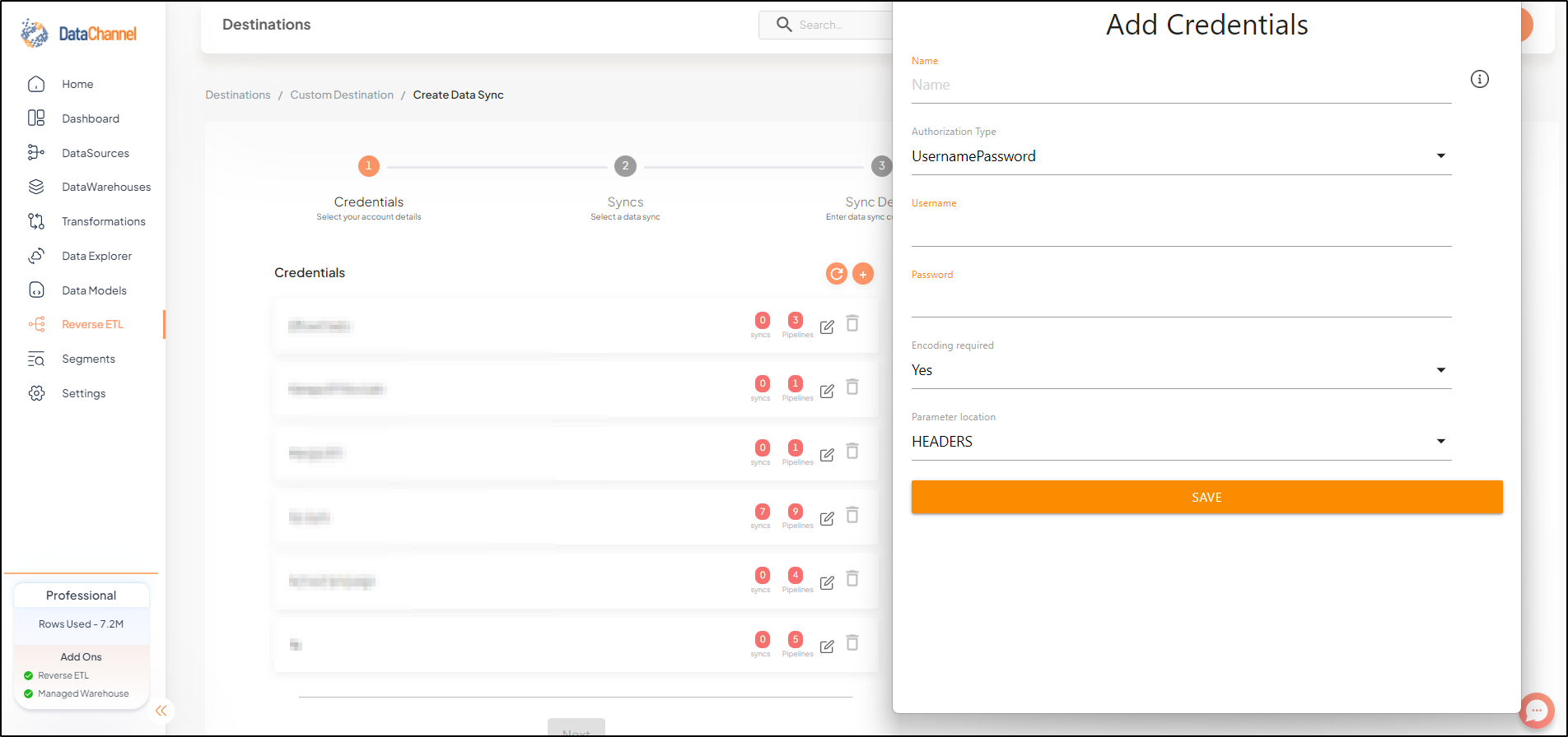 custom dest auth type user pass