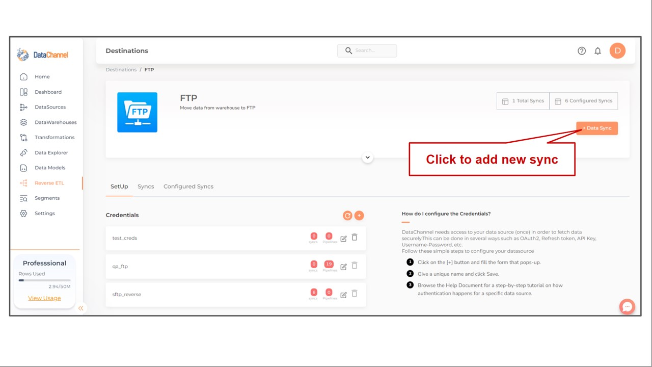 ftp reverseetl new sync