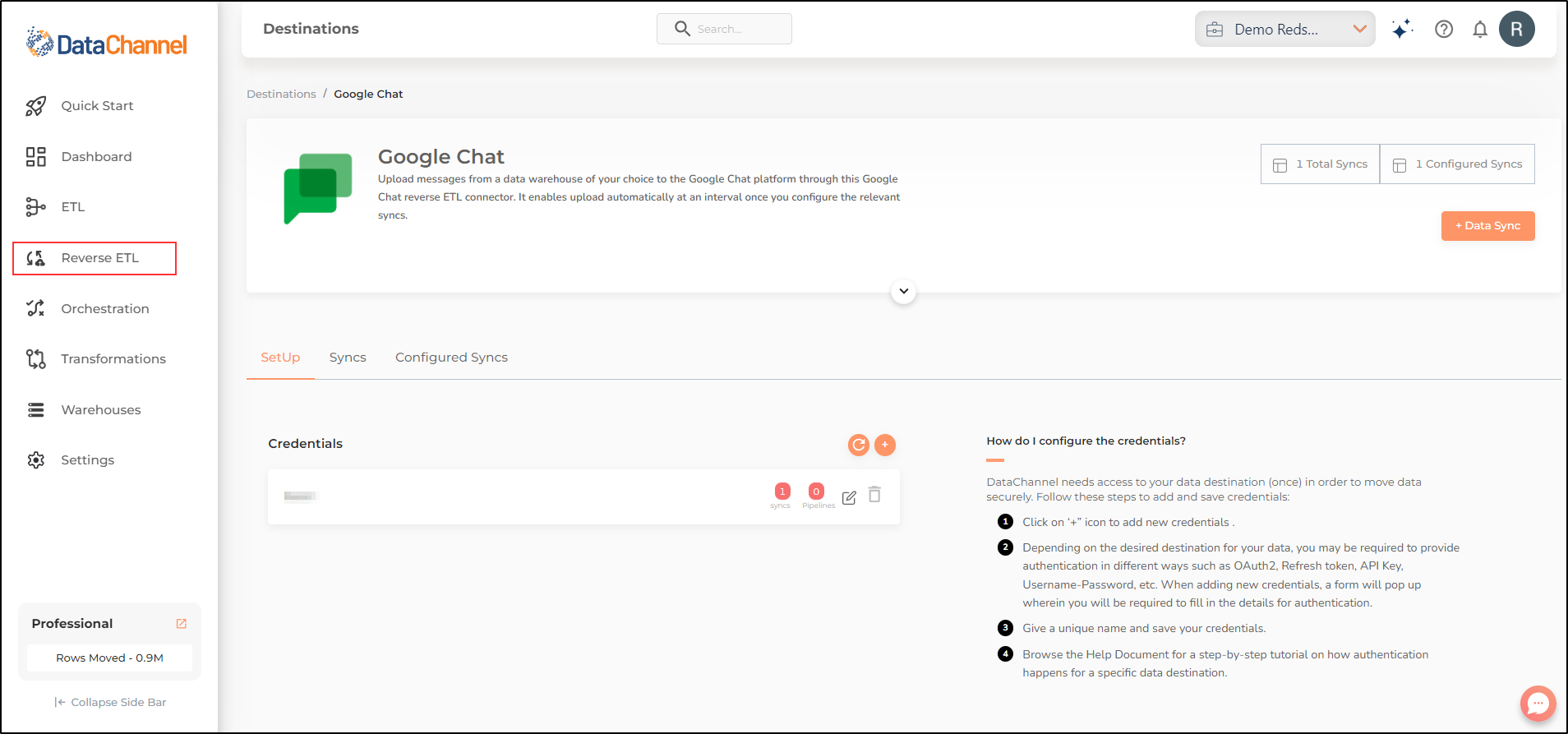 google chat screen